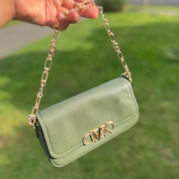 MICHAEL KORS Parker Leather Shoulder Bag green - Picture 8 of 12